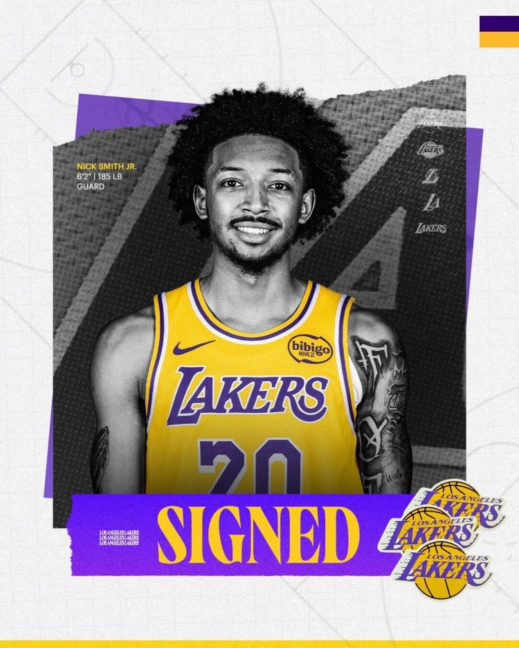 征战季后赛！湖人官方晒照宣布正式签下小尼克·史密斯