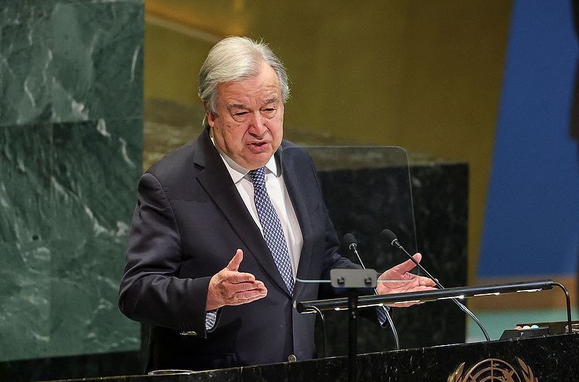 联合国秘书长呼吁中东冲突各方继续推进和谈