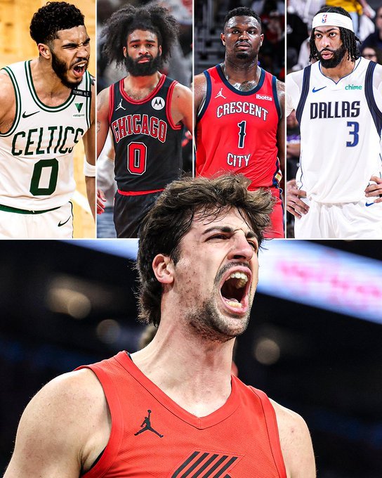 附加赛仅5人拿过40+：阿夫迪亚、塔图姆、科比·怀特、浓眉、锡安