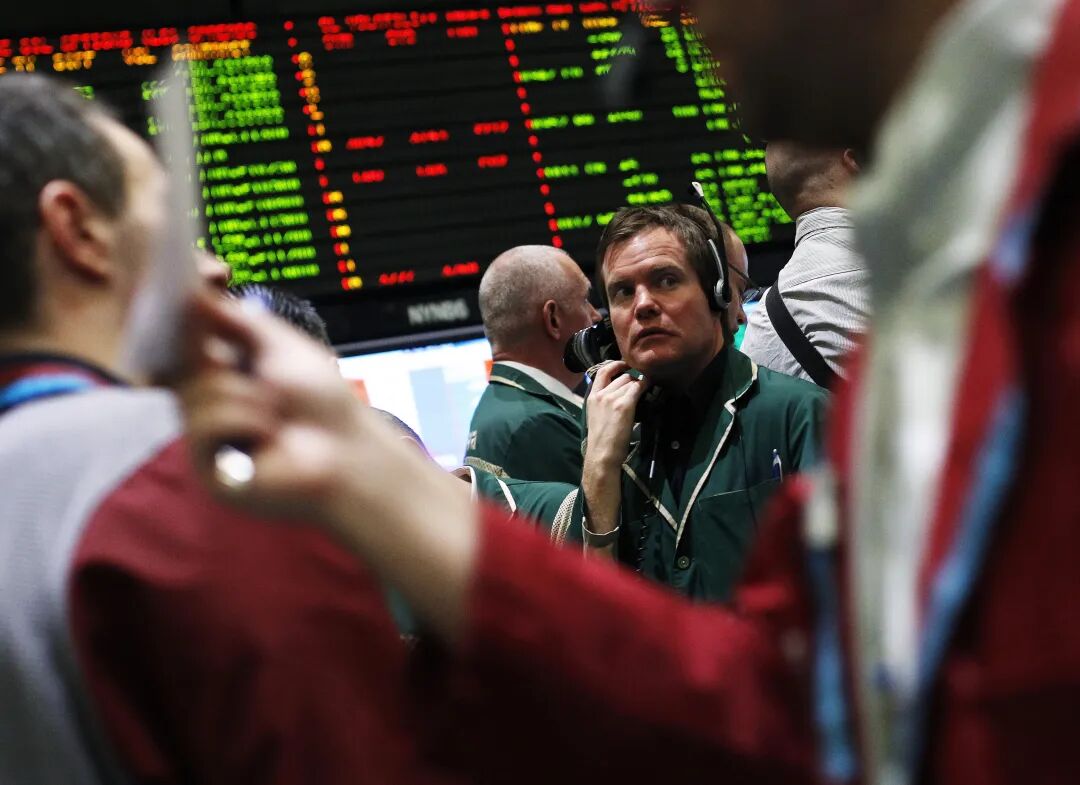 纽约商品贸易所的贸易大厅