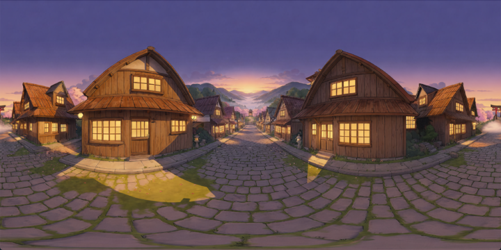 ▲所生成的世界同样可以保存为全景图片，原图约 20MB。