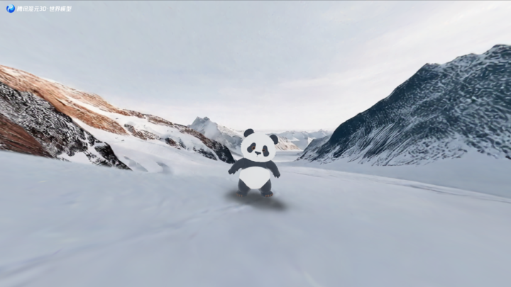 ▲全景图和导演模式下的角色漫游