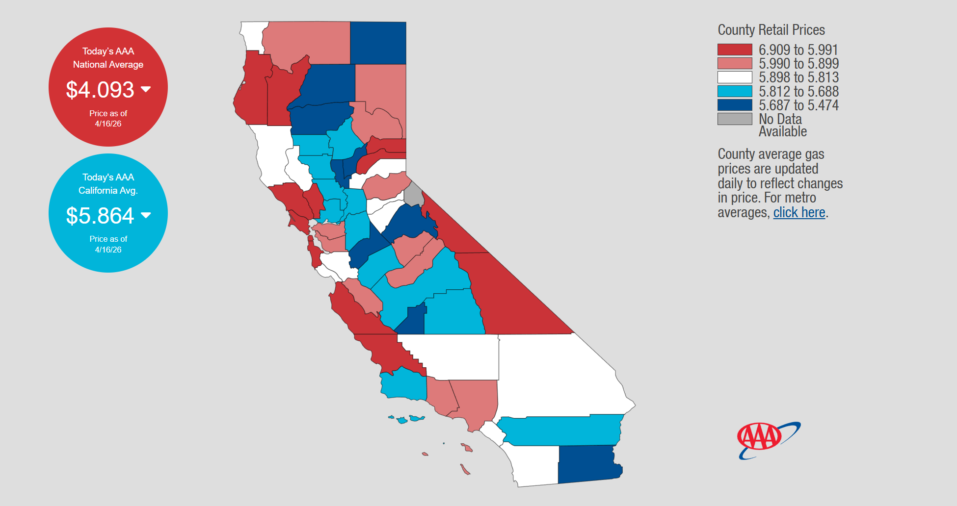 加州汽油价格已经飙升至每加仑5.86美元