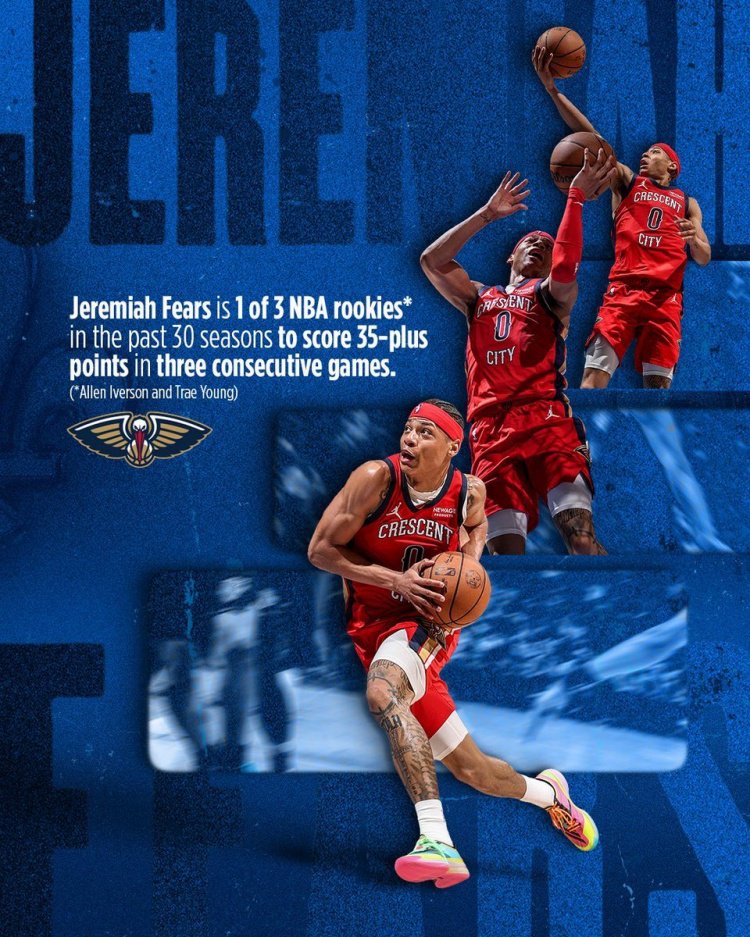 比肩艾弗森&特雷·杨！费尔斯是近30年第3位连续三场砍35+分新秀