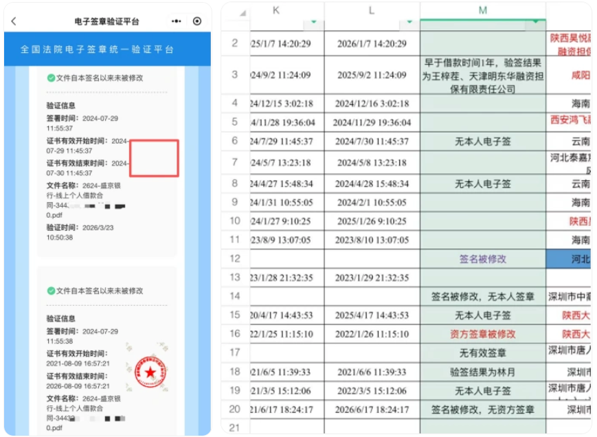 图 / 用户反馈小赢卡贷的电子合同签名问题（
