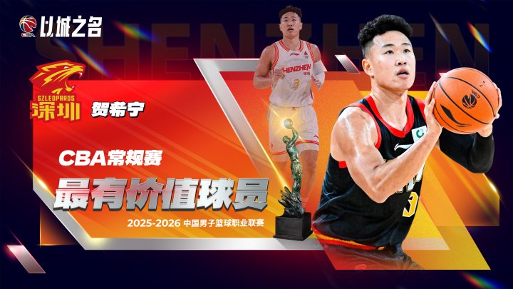 实至名归 当之无愧！CBA常规赛最有价值球员：贺希宁！