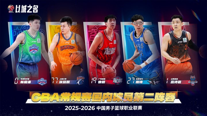 CBA国内球员第二阵容：周琦、张镇麟、徐昕、高诗岩、林庭谦