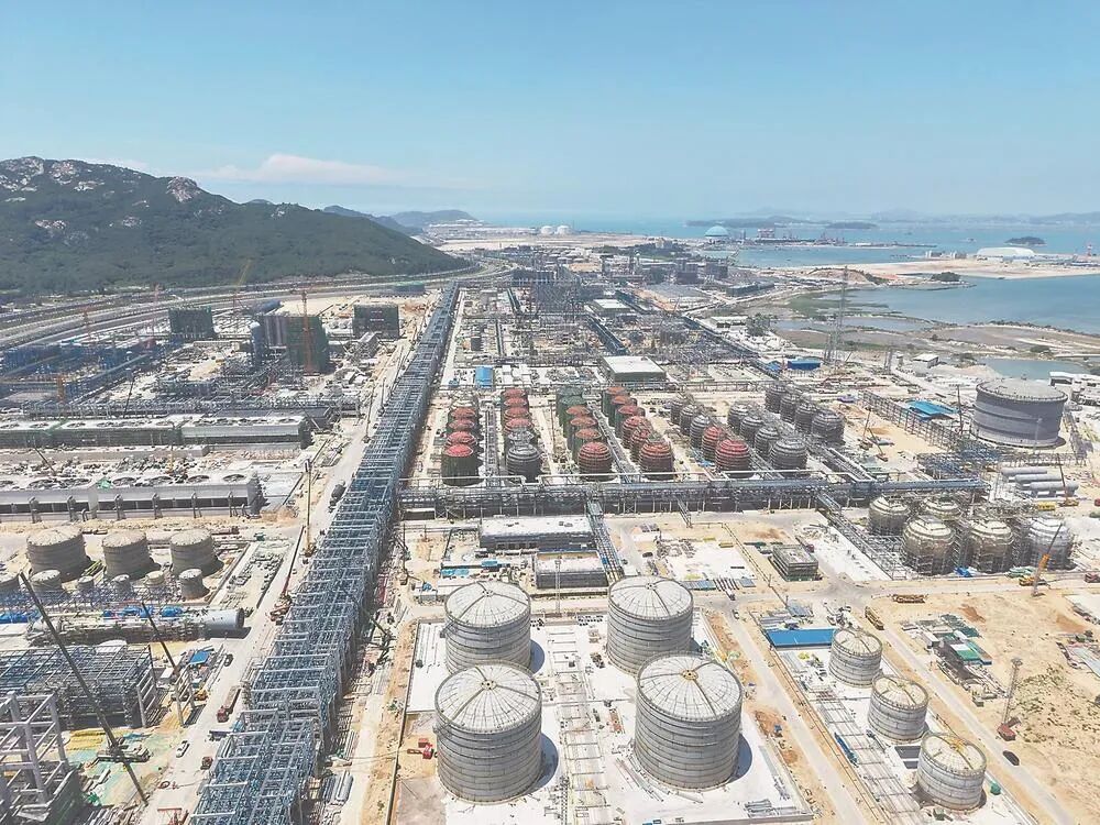 中沙古雷乙烯项目建设现场