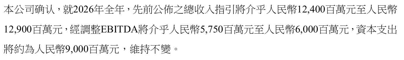 （来源：万国数据2026年一季度业绩公告）
