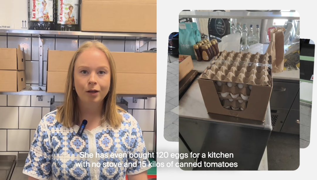 AI 赛博老板给大家订了常用食材——鸡蛋｜图源：Andon Labs