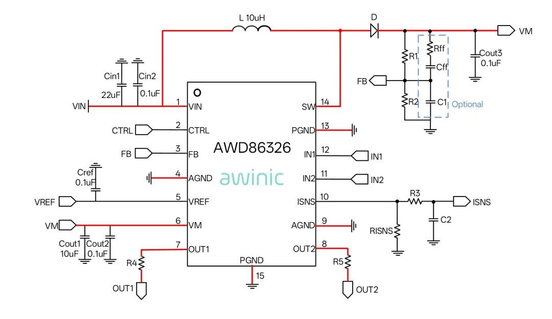 图1 AWD86326DNR典型应用图
