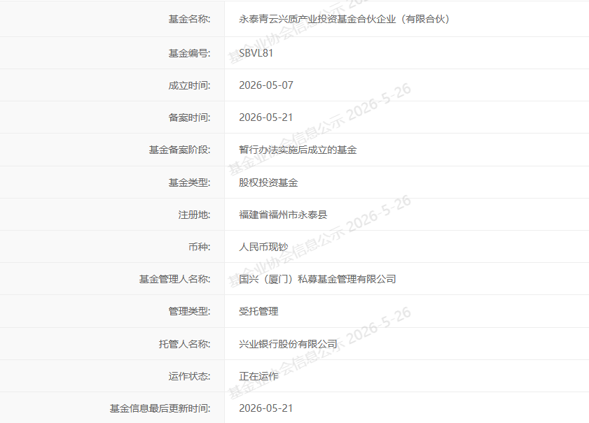 永泰首只产业投资基金落地