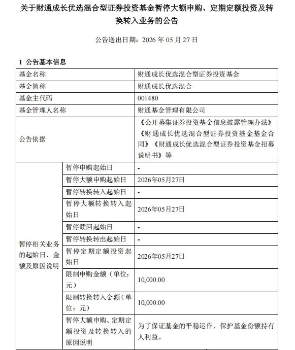 近一年回报超366%，今起限购