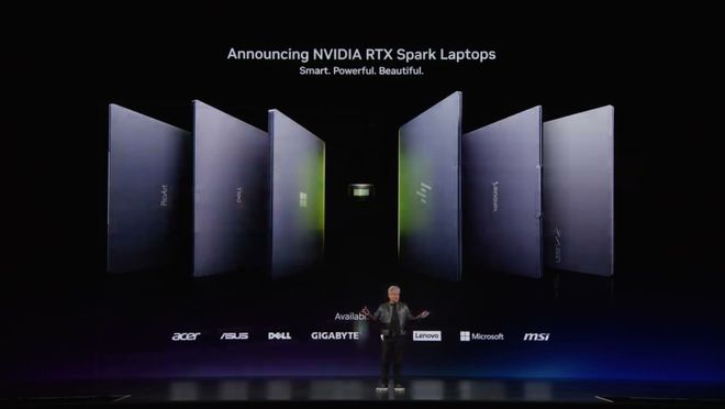 目前，PC 产业的半壁江山都加入了 RTX 阵容｜图片来源：英伟达 GTC 直播