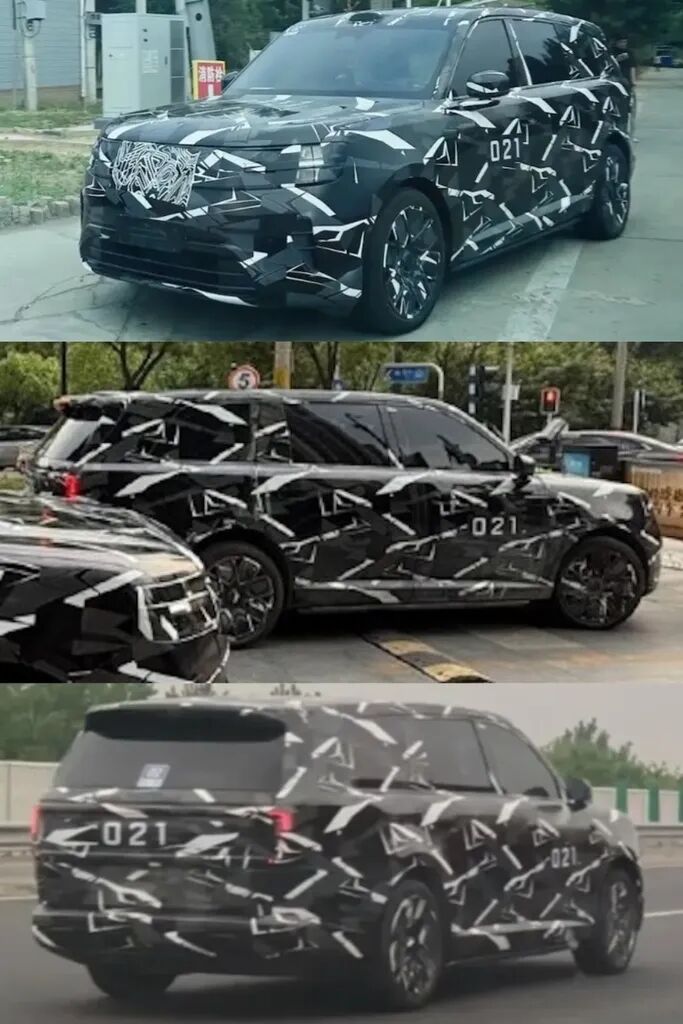 ▲编号为021的伪装车多张谍照（图源网络）