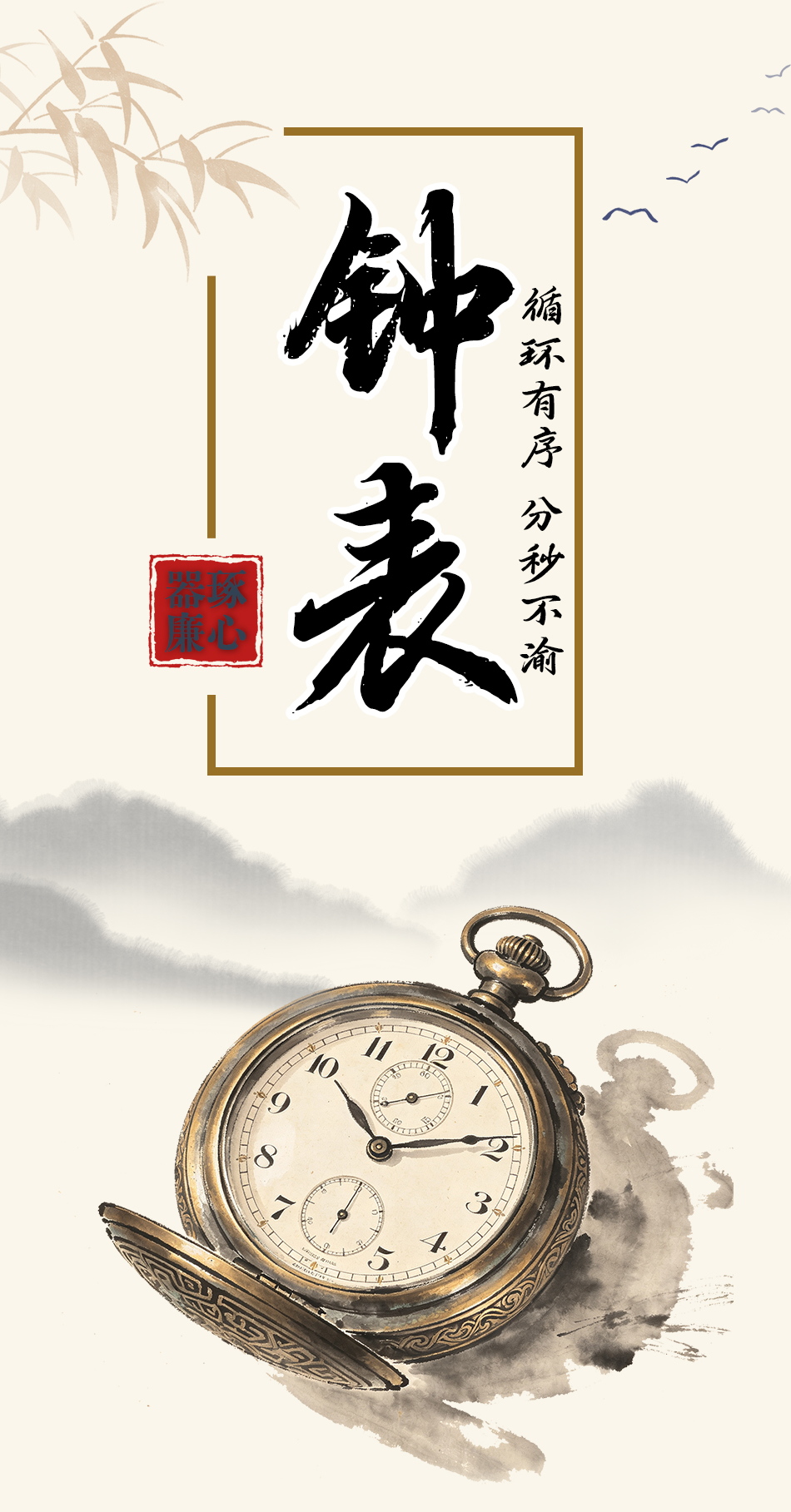 器琢廉心丨钟表：循环有序 分秒不渝