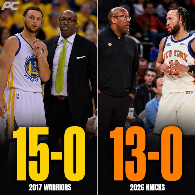 历史前二都有我！面包17年带勇士季后赛11连胜 今年尼克斯13连胜