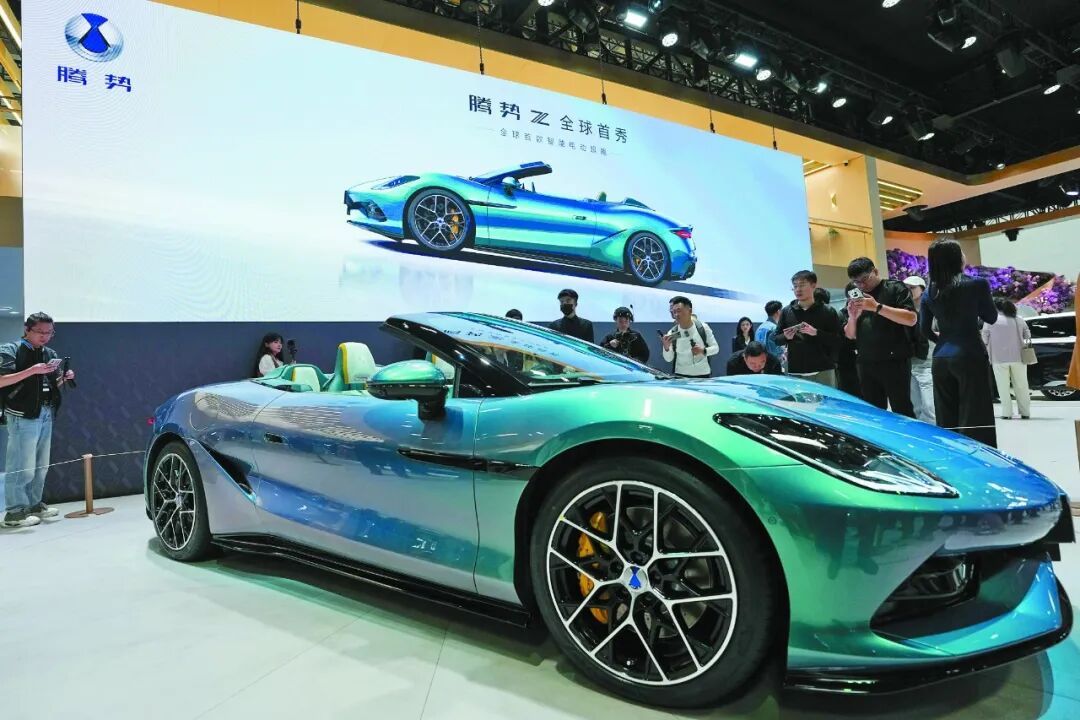 在2026北京车展上，比亚迪旗下豪华品牌腾势Z电动超跑。新华社