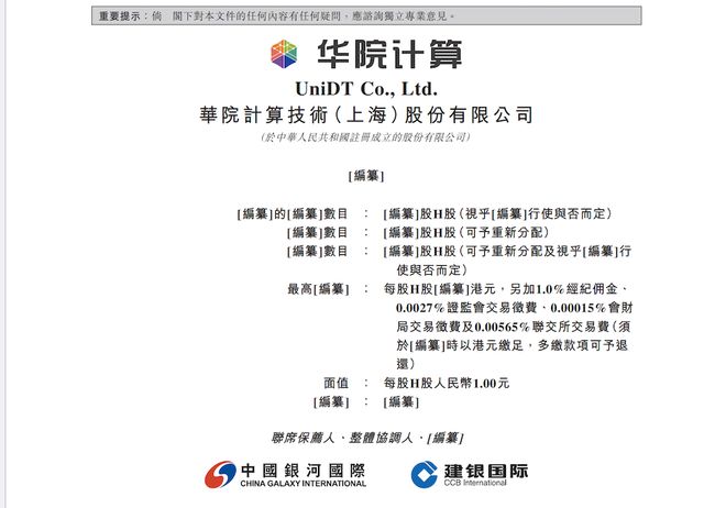 ▲华院计算递表