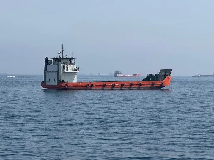   这是5月29日在阿曼北部小镇海塞卜拍摄的滞留在霍尔木兹海峡水域的商船（手机照片）。新华社记者温新年摄 