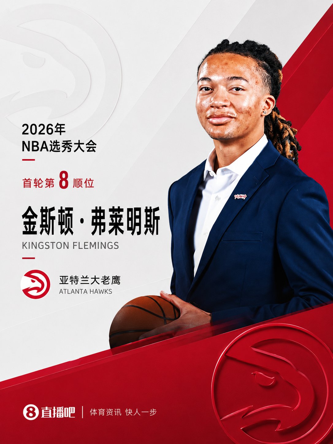 穷人版罗斯！老鹰用8号签摘下休斯敦大学后卫弗莱明斯