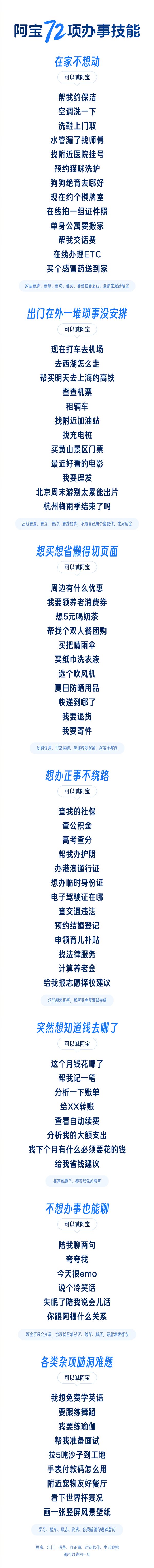 支付宝AI版公测启动：72项办事技能一键直达