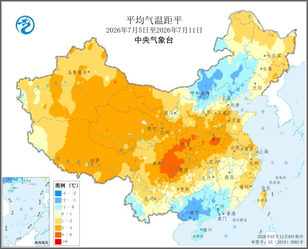 图1&nbsp; 全国平均气温距平