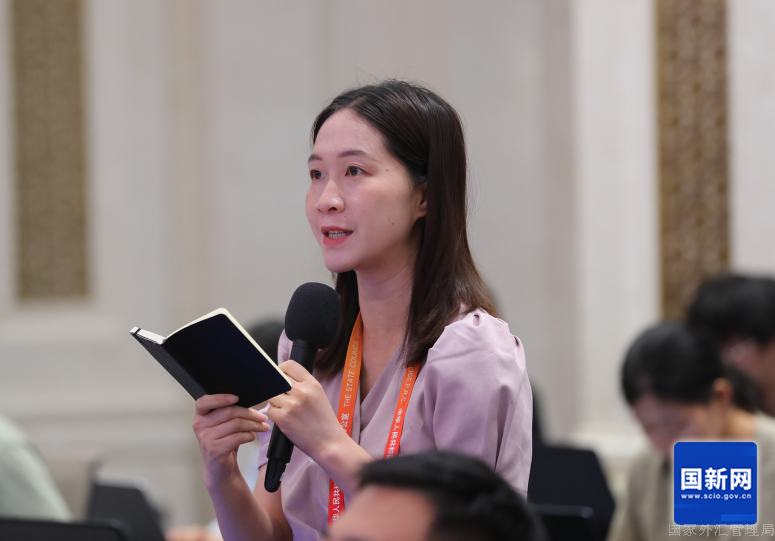 新京报贝壳财经记者提问（刘健 摄）