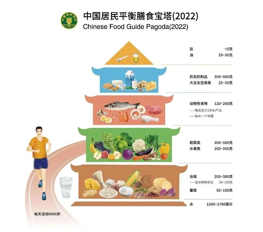 △中国居民平衡膳食宝塔（2022）