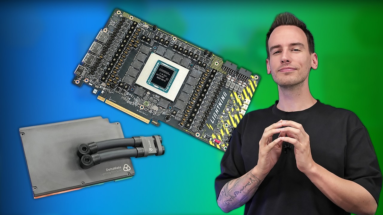 高玩为微星RTX 5090 Lightning Z 改造水冷，800W 满载状态下核心温度降
