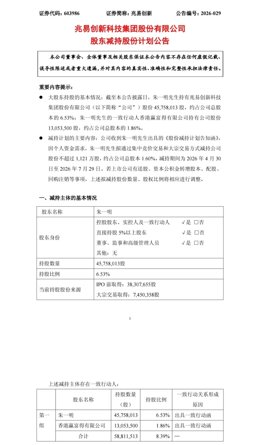 图源：兆易创新公告
