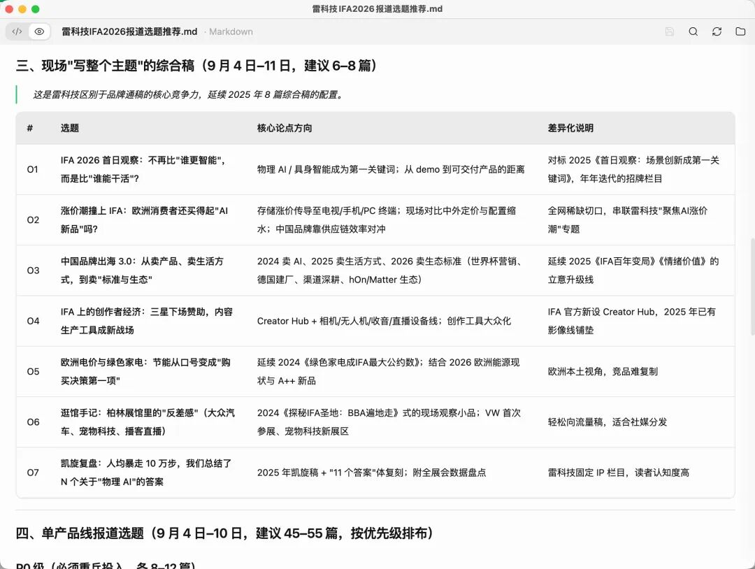 效率狂飙!IFA26出发在即,千问办公帮我整了一份超全报道规划_创事记_新浪科技_新浪网