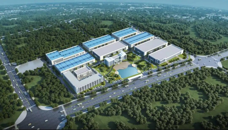 ▲超频三益阳散热工业园及国产化计算机生产基地项目效果图