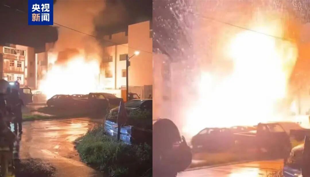 台湾台南市突发大火,灭火过程中现场多次发生剧烈爆炸,多辆消防车、救护车被烧毁_新浪财经_新浪网