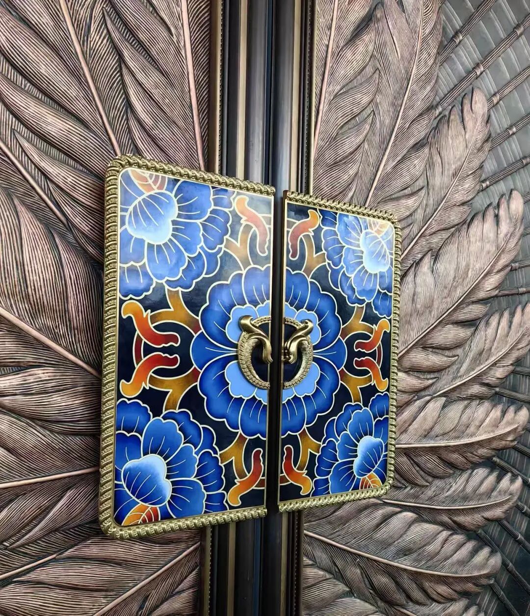 掐丝珐琅门把手