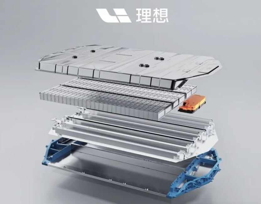 圖為：理想汽車展示其自研電池 來源：理想汽車