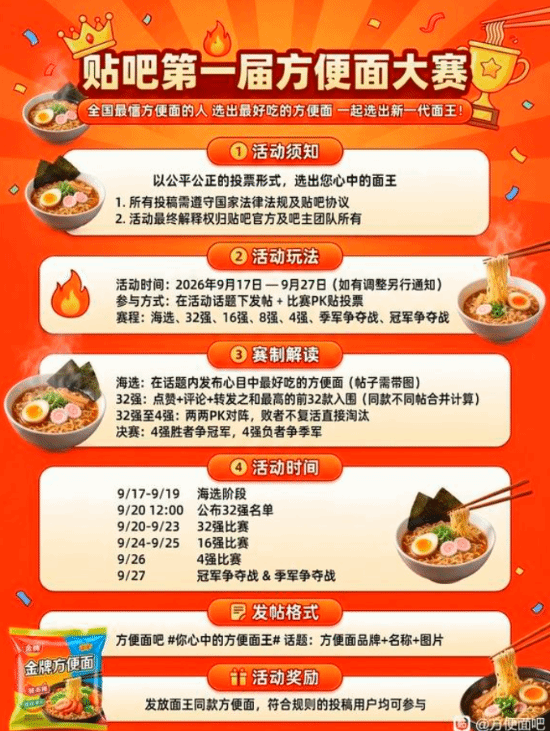 贴吧方便面大赛爆火！吧友严选 这些面你吃过吗