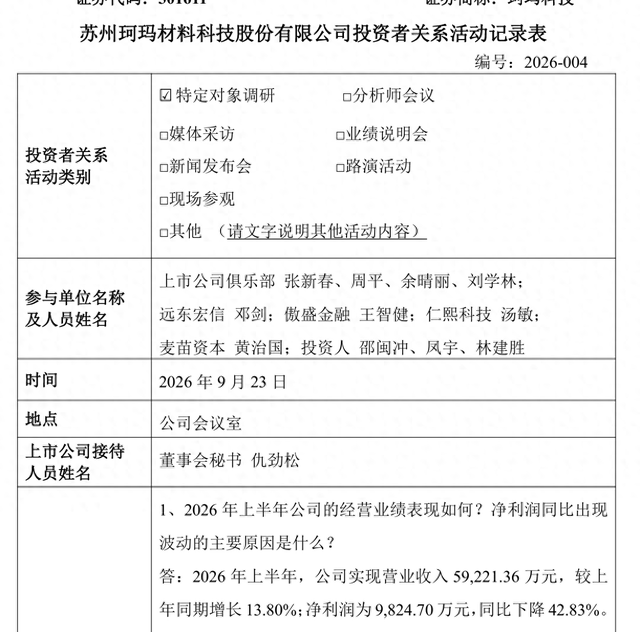 （图/珂玛科技公告）