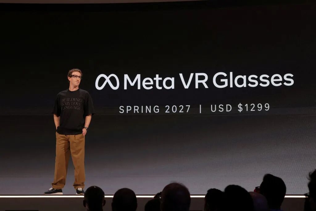 ▲Meta日前在Connect大会上发布轻量VR眼镜等产品，刺激股价进一步创历史新高。来源：路透社