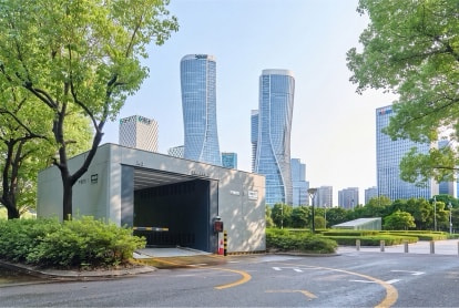 在浙江杭州的巧克力换电站