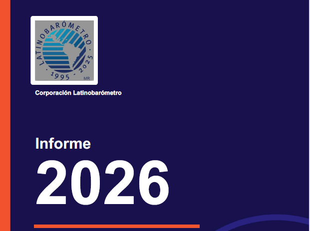 ▲拉丁美洲民调机构“拉丁美洲晴雨表”（Latinobarómetro）发布的《2026年度报告》封面。
