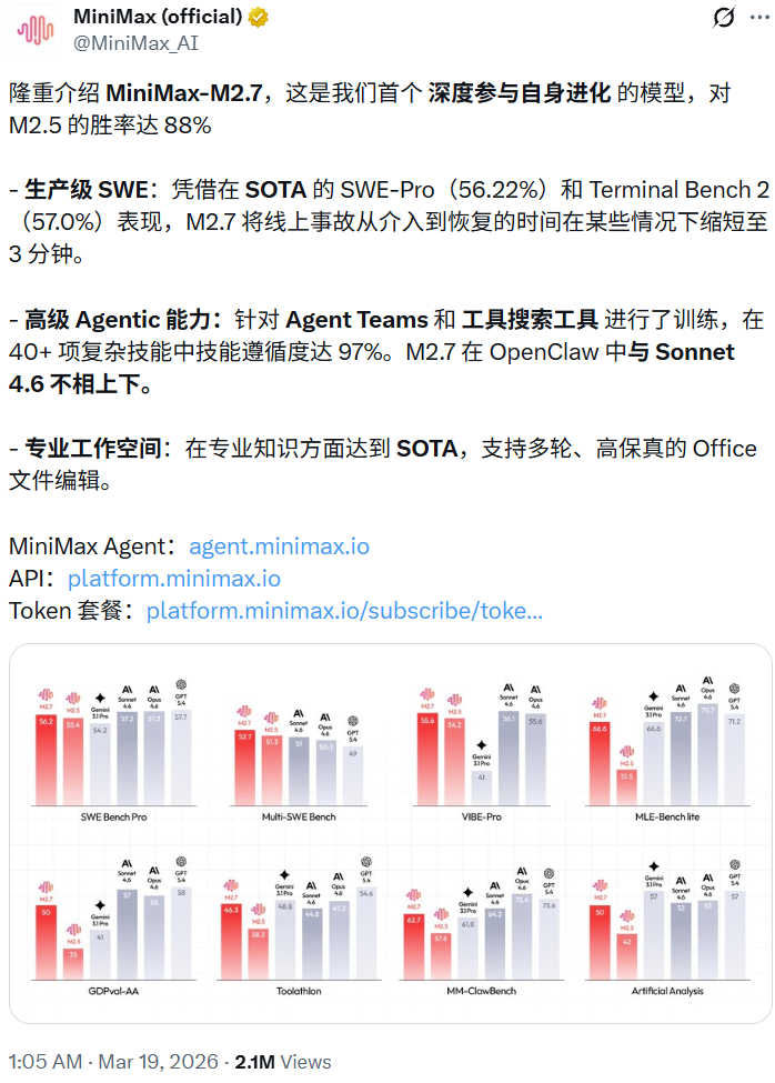 https://x.com/MiniMax_AI/status/2034315320337522881