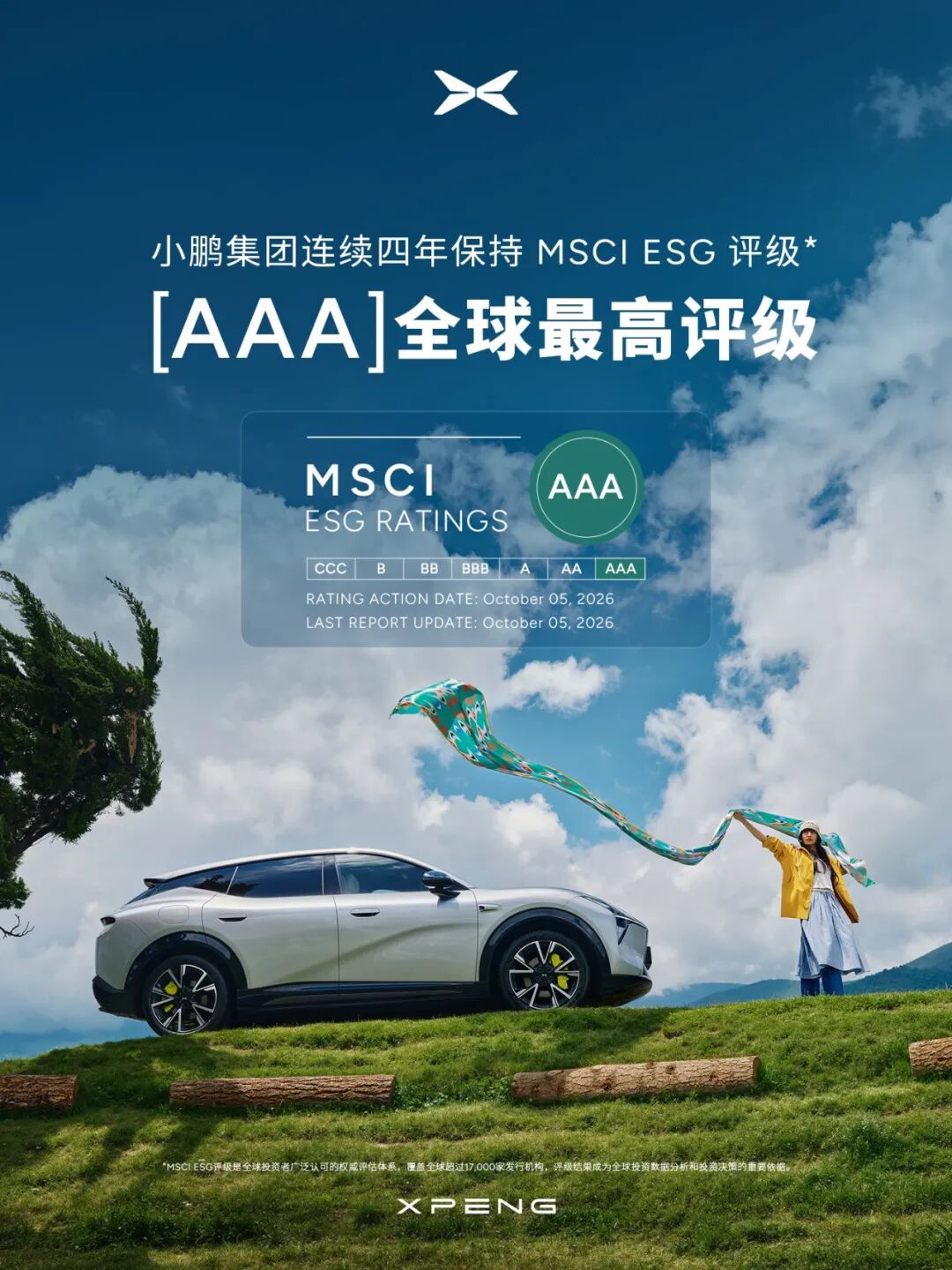 蝉联四年！小鹏集团再获 MSCI ESG AAA 全球最高评级_新浪财经_新浪网
