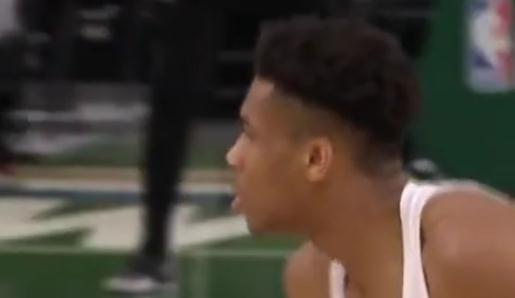 字母哥早早进入球馆热身