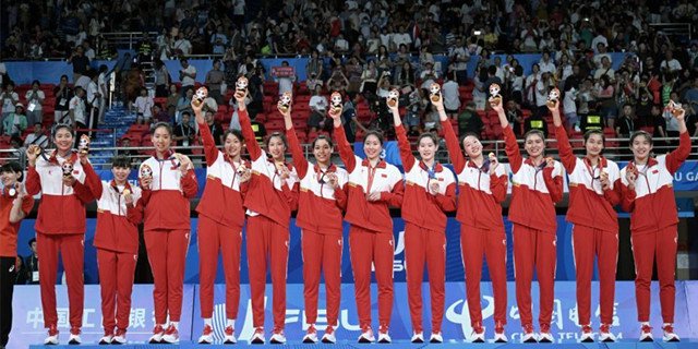 第31届世界大学生夏季运动会女子排球中国队夺冠