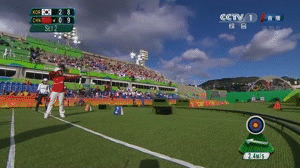 gif-女子射箭个人第二轮吴佳欣压线十环追平比分_滚动_新浪竞技风暴_新浪网