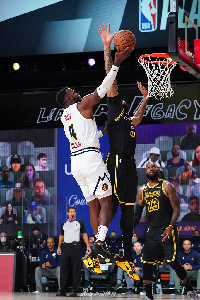 [NBA西部决赛]湖人以105-103险胜掘金 浓眉压哨三分绝杀詹皇26分