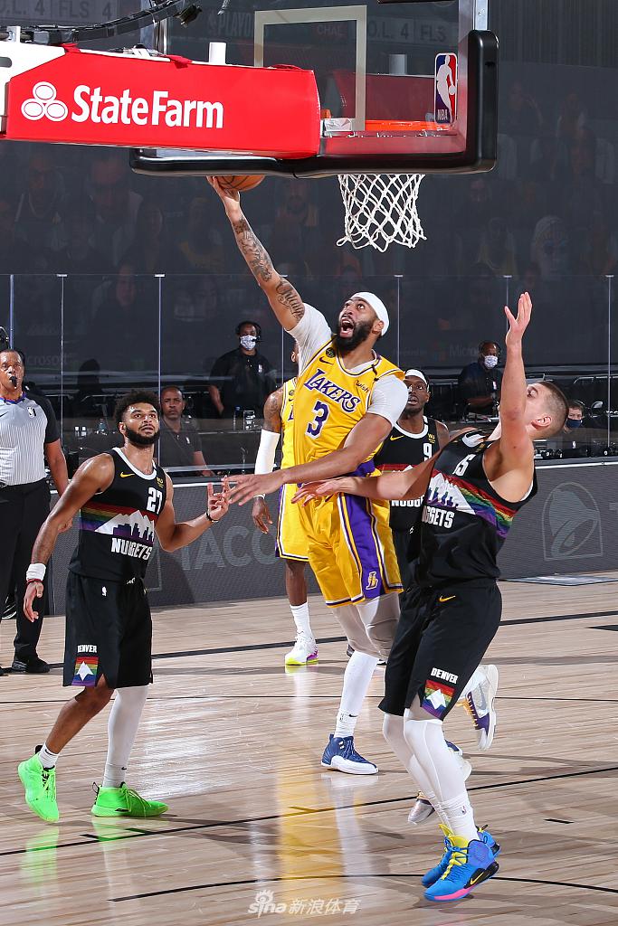 [NBA西部决赛]湖人114-108掘金 浓眉哥34分詹皇准三双