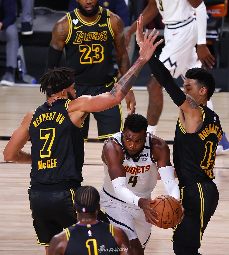 [NBA西部决赛]湖人以105-103险胜掘金 浓眉压哨三分绝杀詹皇26分