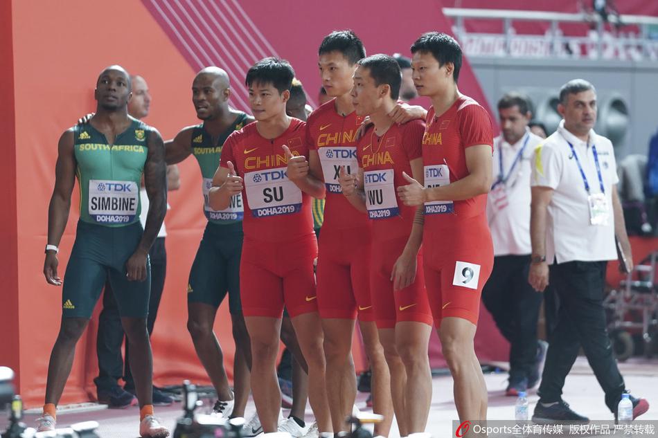 男子4x100米接力中国获第六